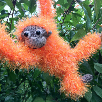 Knitted Baby Orangutan