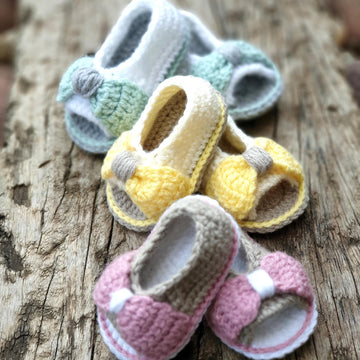 Peep toe baby sandal - baby bootie pattern