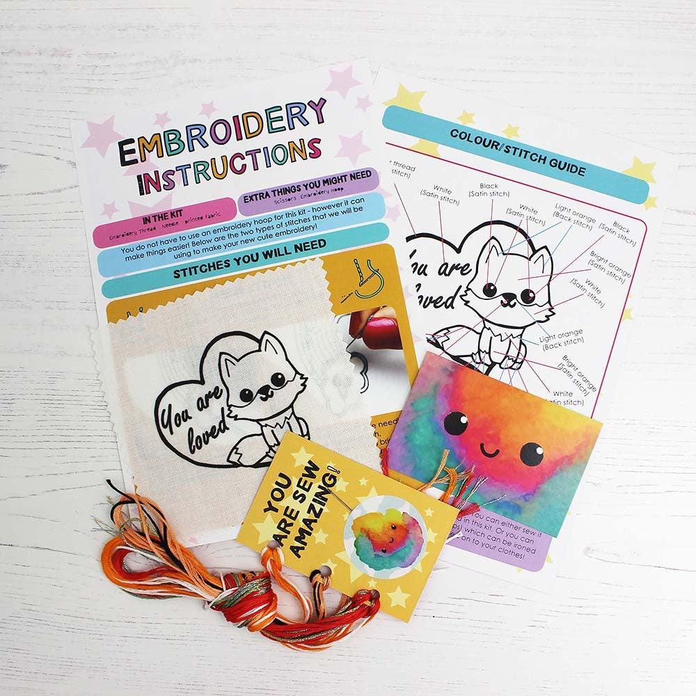 Ellbie Co. Fox Patch Embroidery Kit