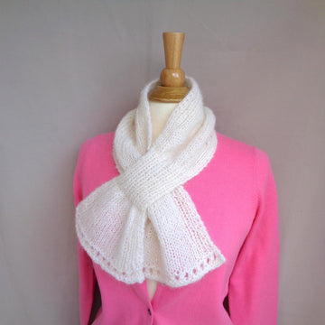Cream Puff Keyhole Scarf