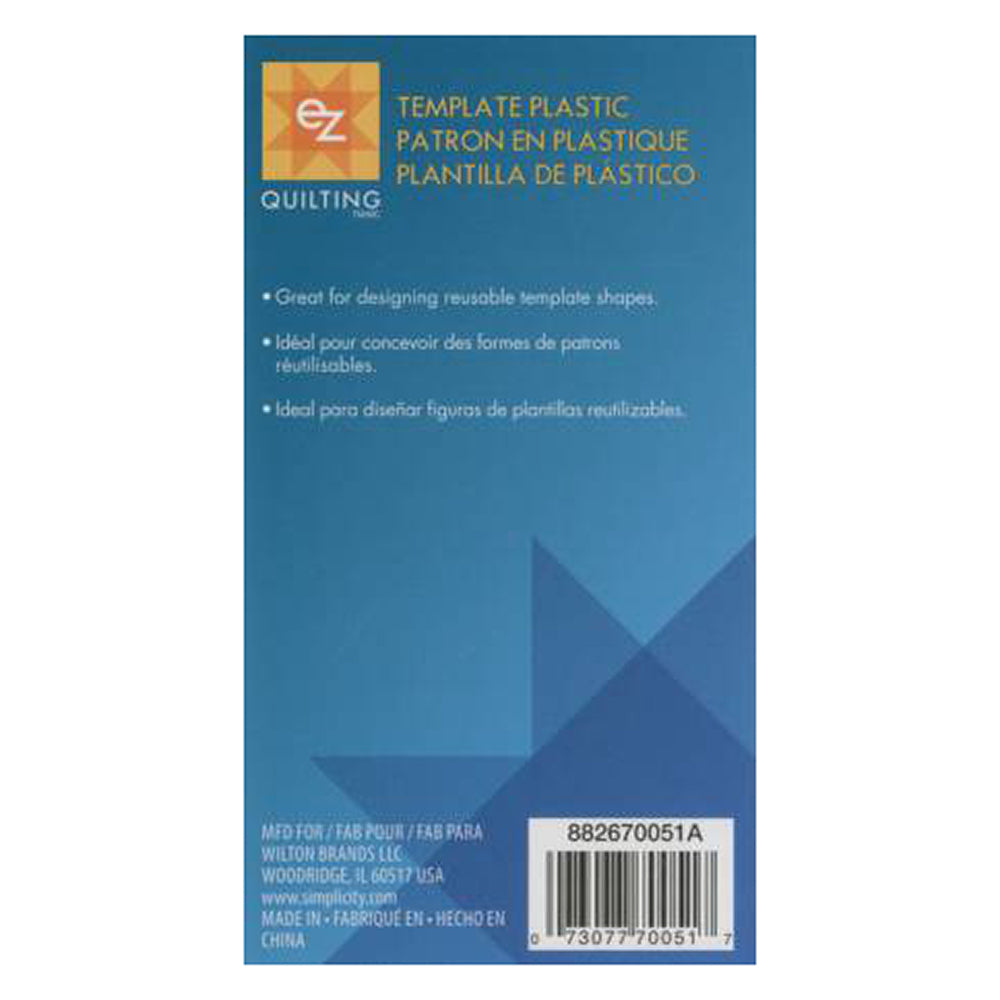 EZ International Blank Plastic Template Sheet 12in x 18in
