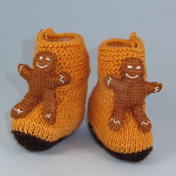 Baby Gingerbread Man Booties