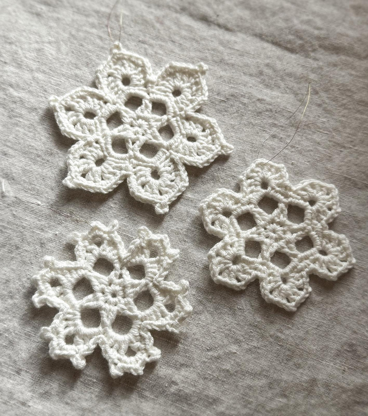 Snowflake Ornament Trio