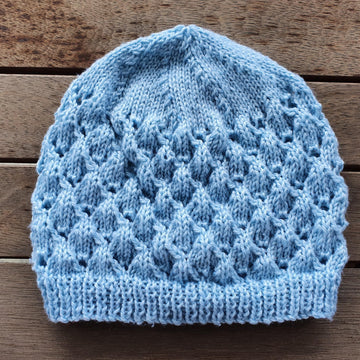Mindy - lace stitch beanie