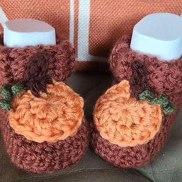 Little Pumpkin Baby Booties