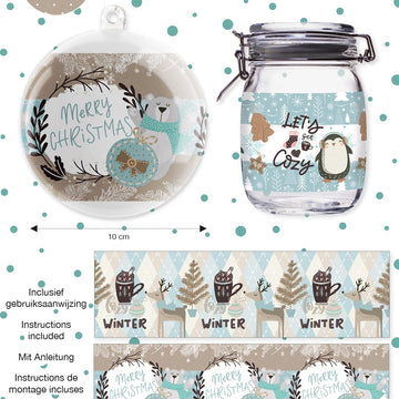 Studio Light Shrink Sleeves 12.5"X3.5" 3/Pkg - Merry Christmas, 3 Designs/1 Each