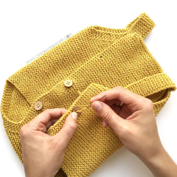 3-6 months - BUTTON-UP Knit Romper Pattern