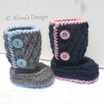Buttoned Baby Booties