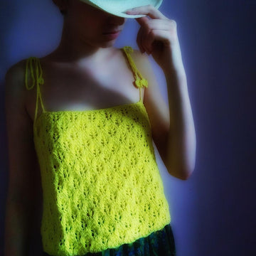 Tie Strap Openwork Top