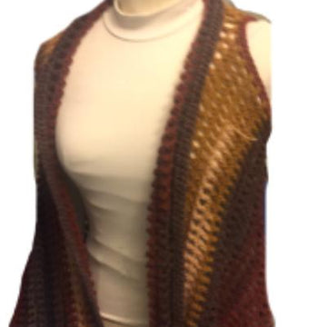 Long Vest Retro Crochet