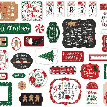Echo Park Paper Echo Park Cardstock Ephemera 33/Pkg - Icons, A Gingerbread Christmas