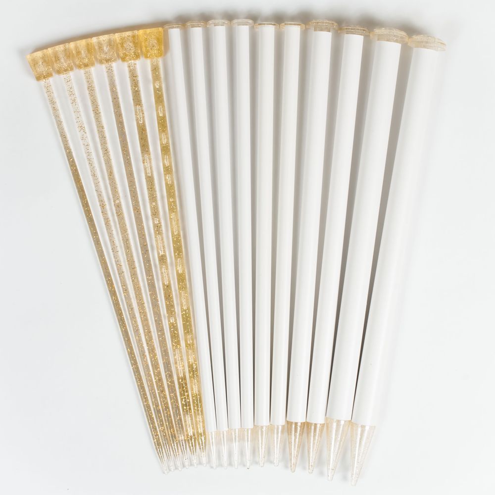 Addi Gold-Glitter Single Point Needles 35cm