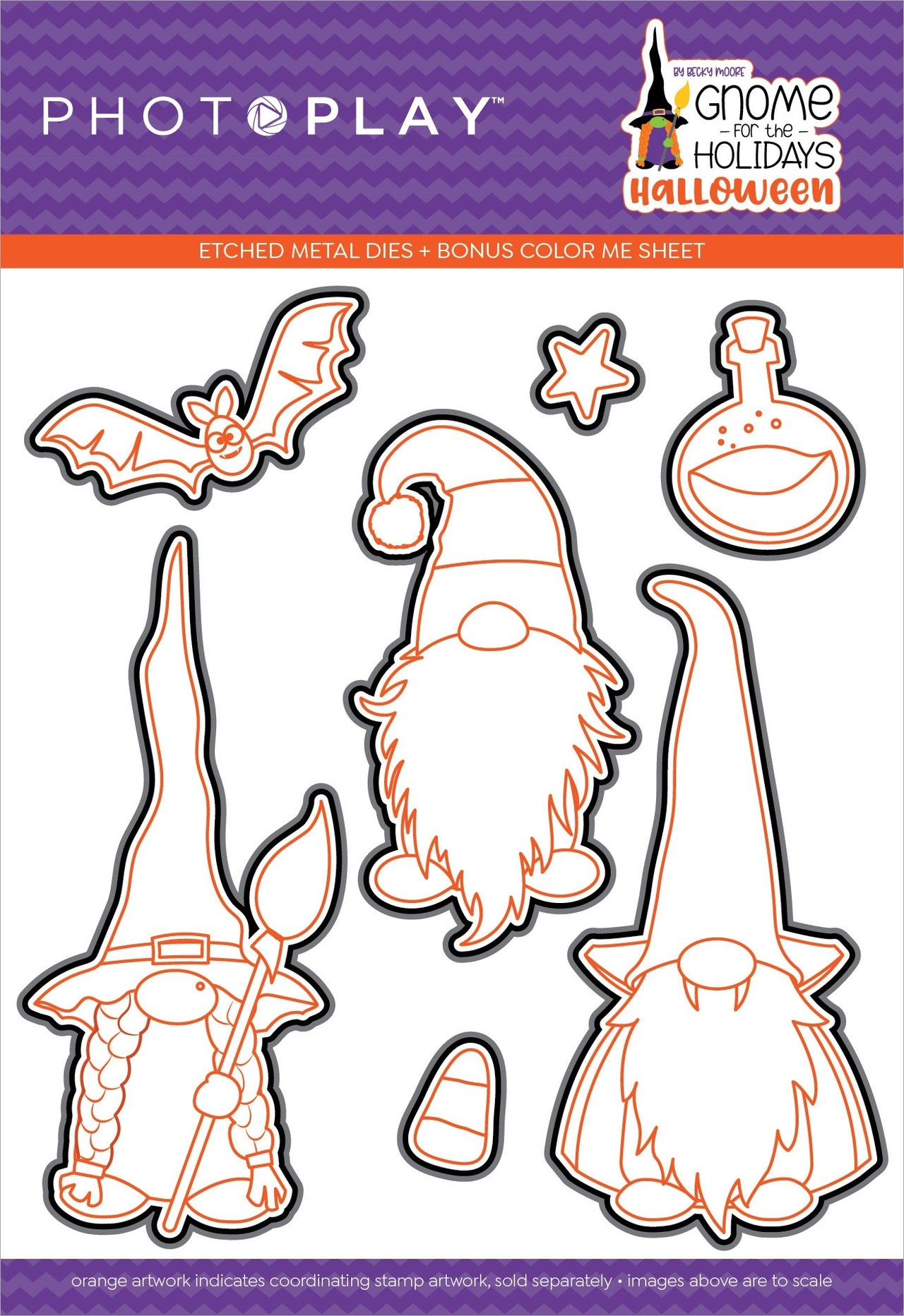 Photoplay Paper PhotoPlay Etched Die - Gnome For Halloween