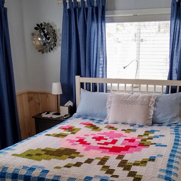 La Vie en Rose Afghan with Border