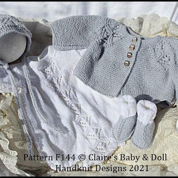 Romper & Jacket Set 16-22 inch dolls/newborn/0-3m baby
