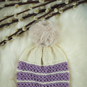 Two colour newborn beanie