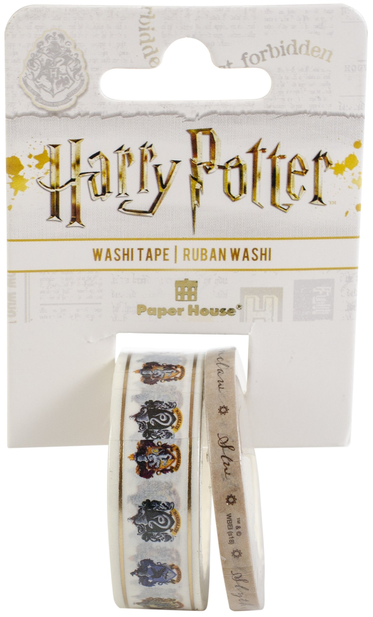 Paper House Washi Tape 2/Pkg - Harry Potter - House Crests