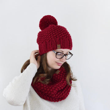 Chunky Seed Hat and Cowl
