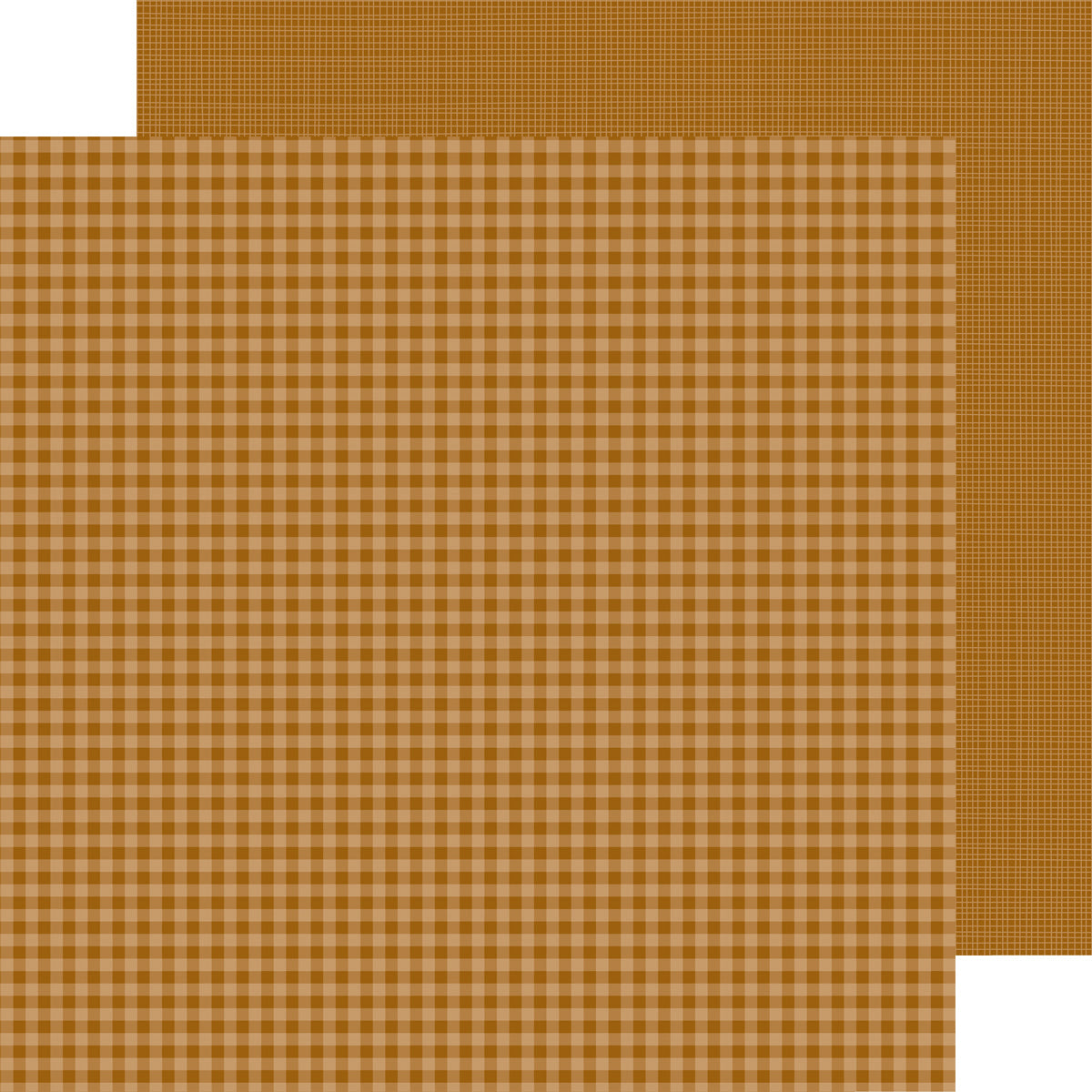 Doodlebug Petite Prints Gingham/Linen Cardstock 12"X12" 25/Pkg - Bon Bon