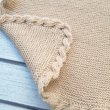 Reversible Cable Border Blanket