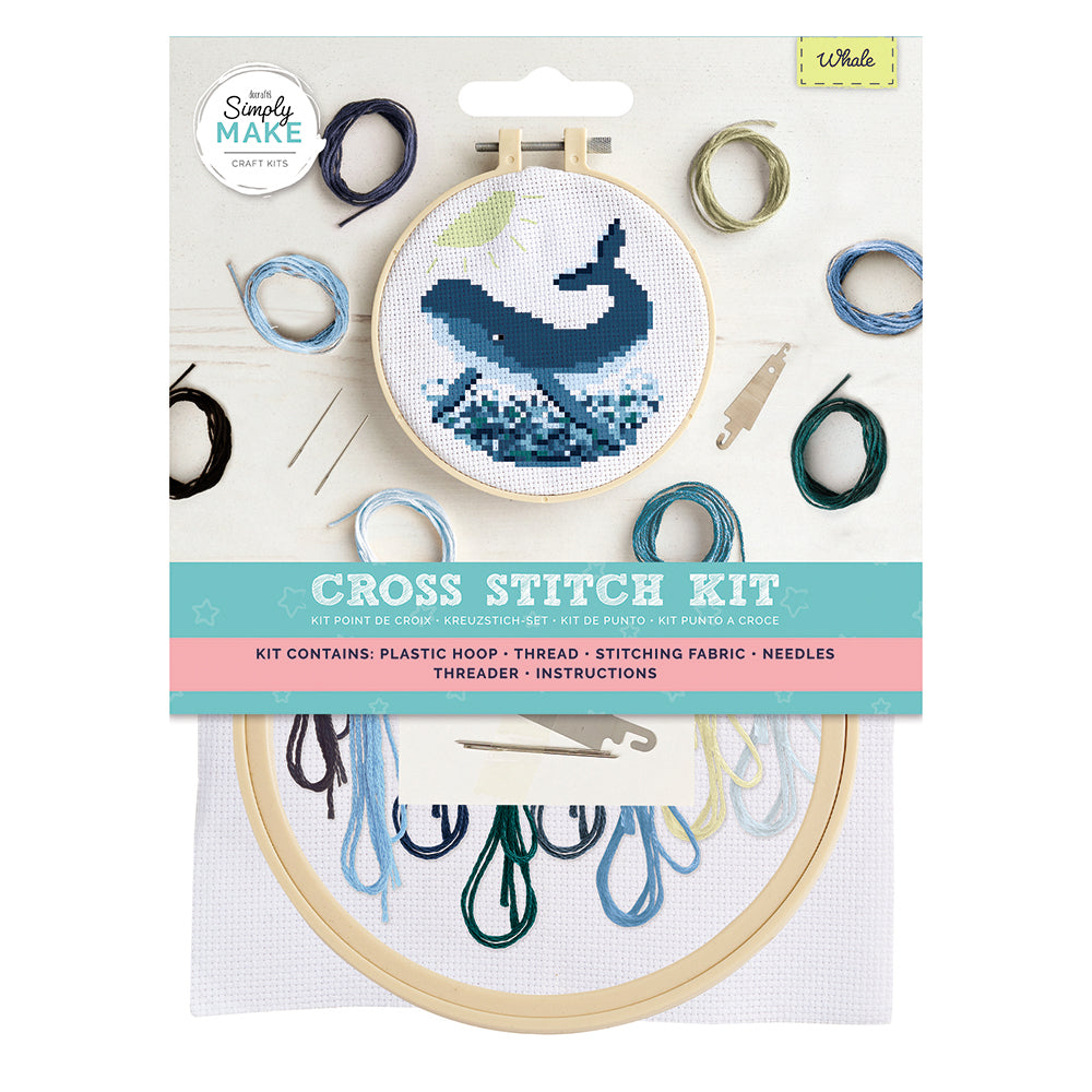 Simply Make Whale Cross Stitch Kit
