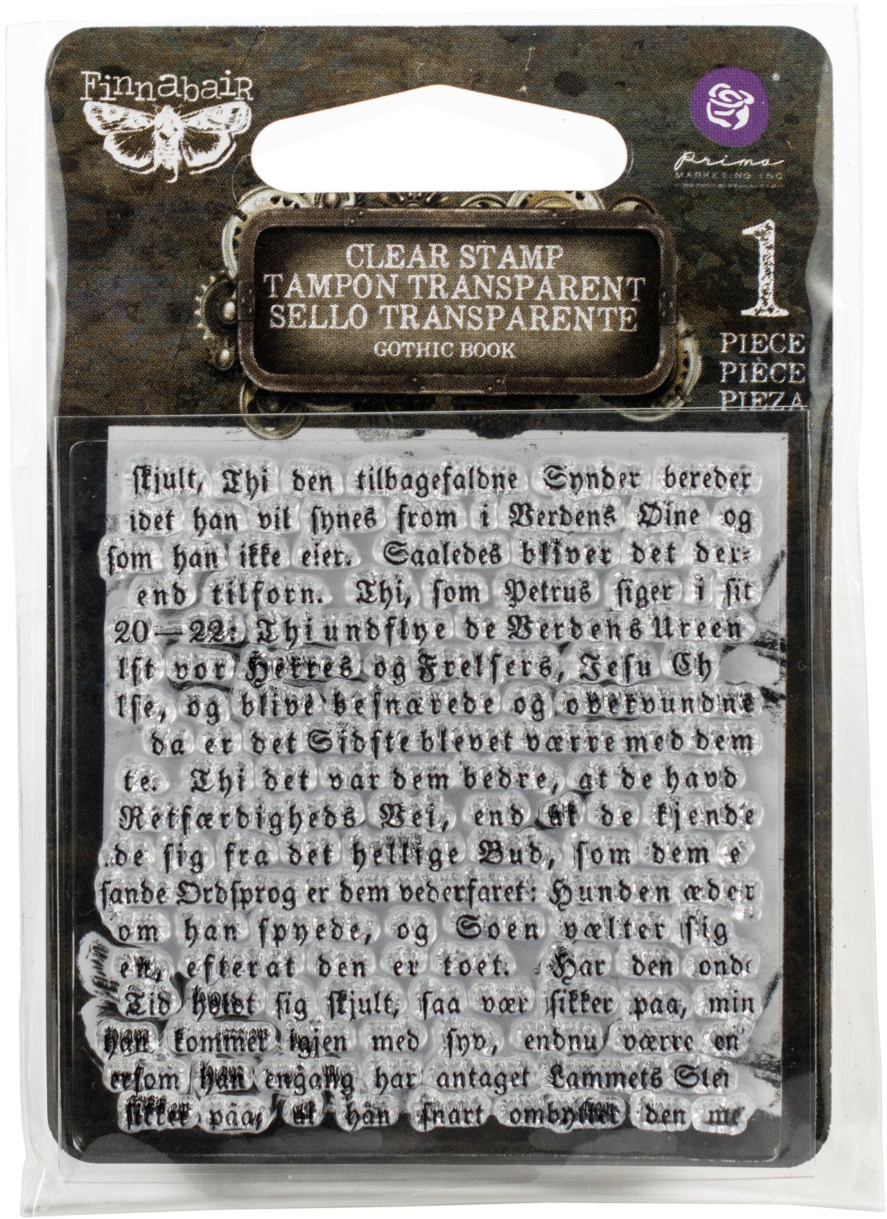 Prima Marketing Finnabair Clear Stamp 2.5"X2.5" - Gothic Book