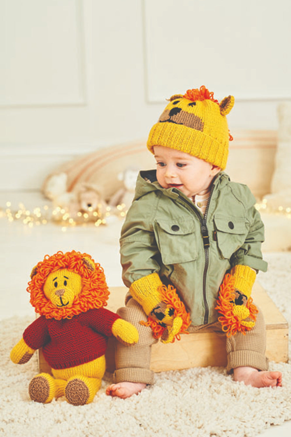 Rory the Lion Toy, Hat and Mittens in Stylecraft Special DK & Bellissima - 9868 - Downloadable PDF