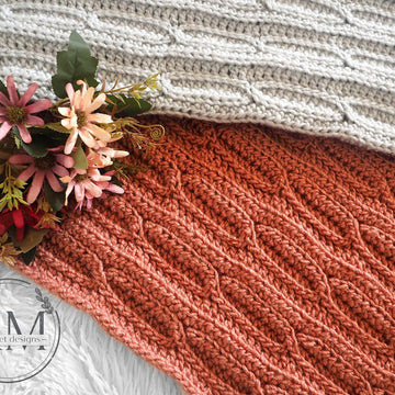 Cables knit-look blanket