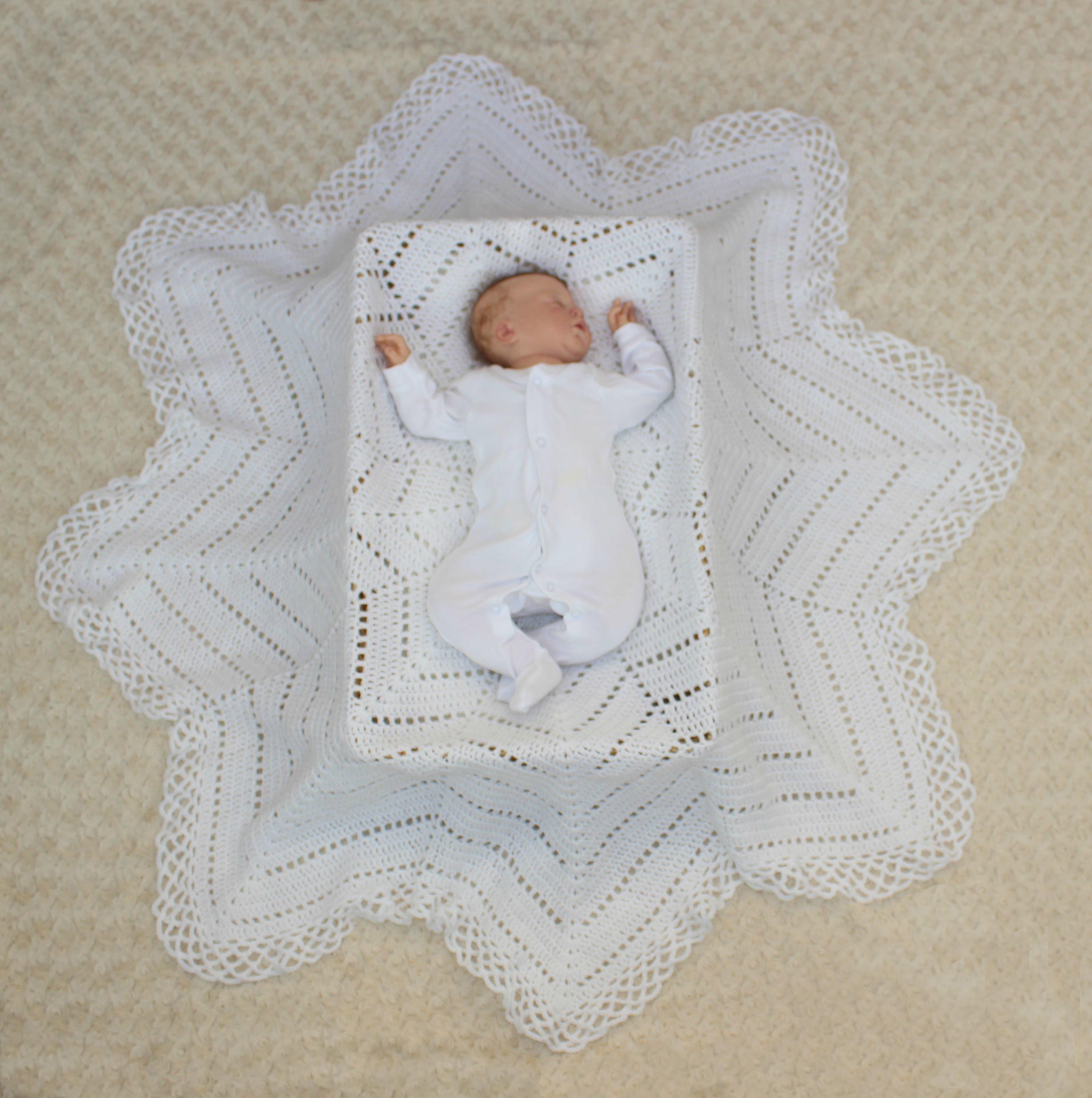 Crochet pattern baby shawl #8