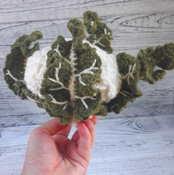 Crochet Cauliflower Pattern: Montessori Baby Toy, Friendsgiving Decor (PDF Pattern)