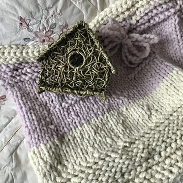 Lavender Lamb Baby Blanket
