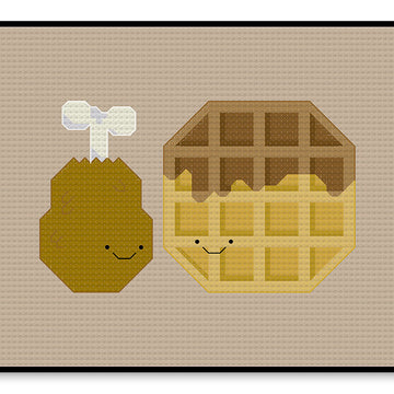 Chicken and Waffle Kawaii - PDF Cross Stitch Pattern