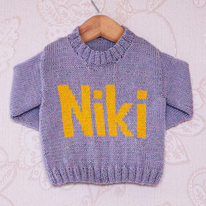 Intarsia - Niki Moniker Chart - Childrens Sweater