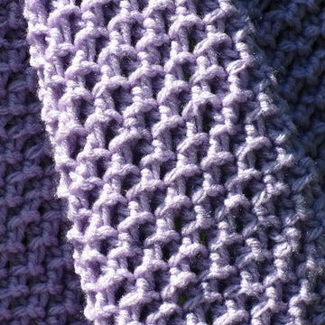 Easy Bamboo Stitch Baby Blanket