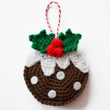 Christmas Tree Ornament Crochet Pattern - Santa, Mrs Claus, Reindeer, Elf & Pudding Holiday Decoration