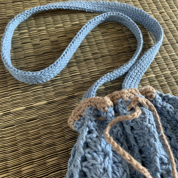 Mori Drawstring Crochet Bag