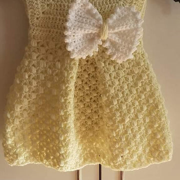 Crochet Pleated Baby Dress