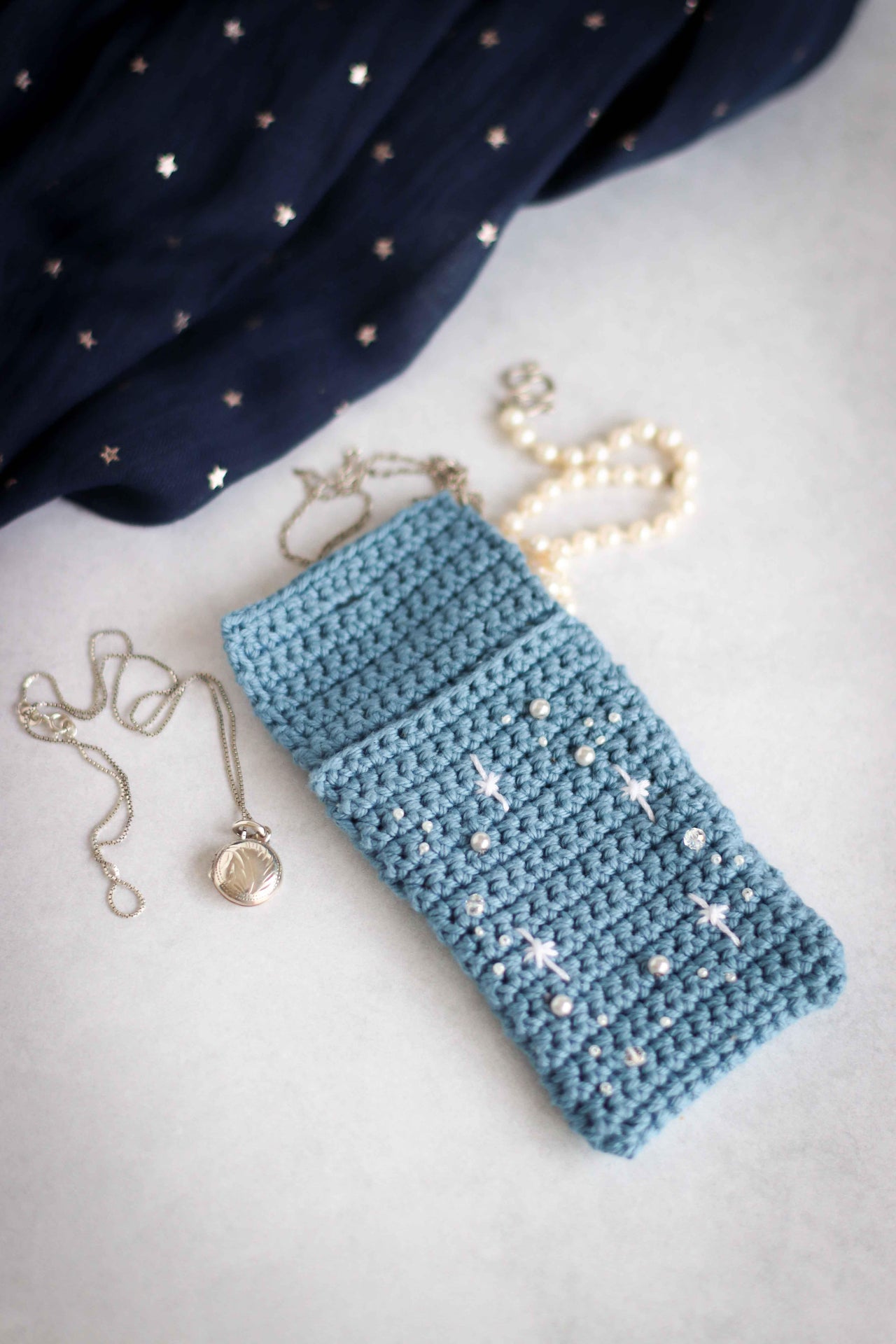Starry Nights pouch / gift card holder