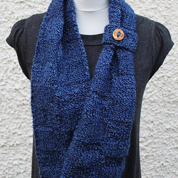 Homespun blue scarf