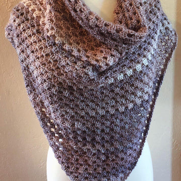 Crochet Spiked Triangle Shawl