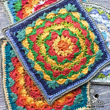 Dahlia Flower Granny Square