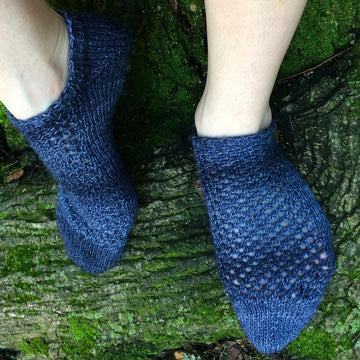 Hematite Lace Socks