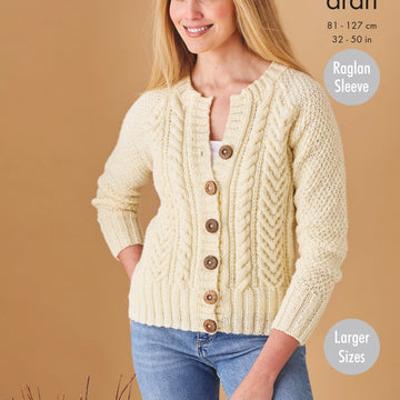 Sweater and Cardigan Knitted in King Cole Fashion Aran - 5720 - Downloadable PDF
