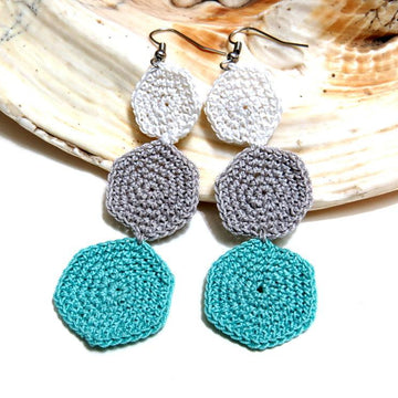 Hexagon earrings