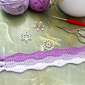 Ripples Crochet Bookmark