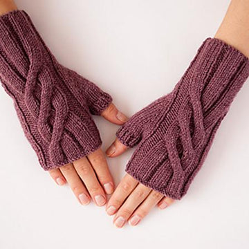 Lavender Fingerless Gloves