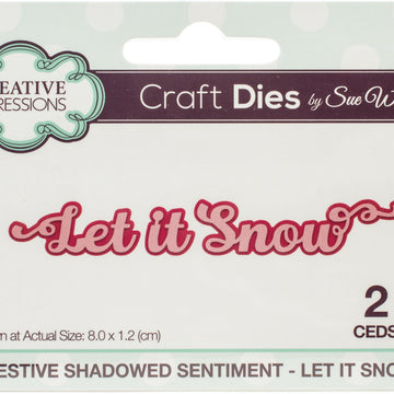 Creative Expressions Craft Dies By Sue Wilson - Festive Shadowed Sentiments-Let It Snow