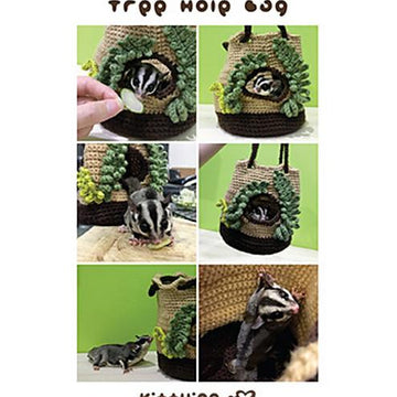 Sugar Glider Tree Hole Pouch Bag by Kittying Crochet Pattern