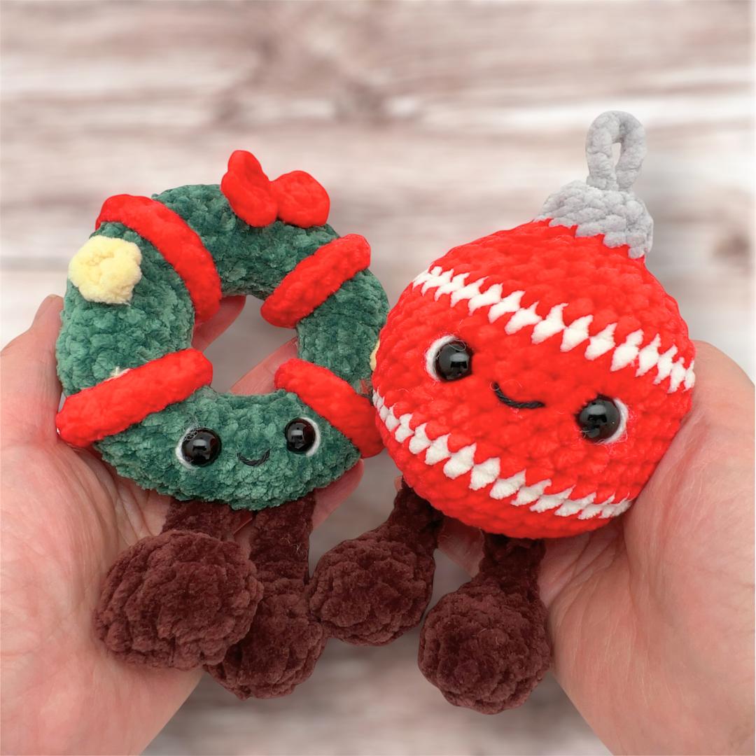 Christmas bauble and wreath