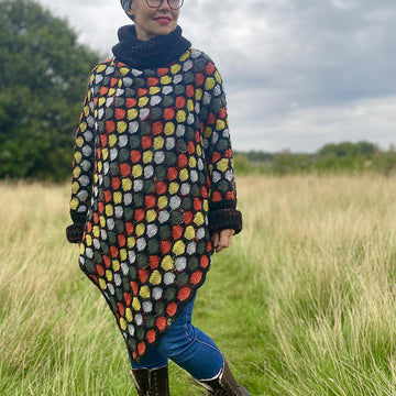 Oversized Honeycomb Poncho